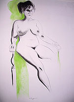 Partial Figure with Green