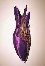 Purple satin torso - cedar & satin